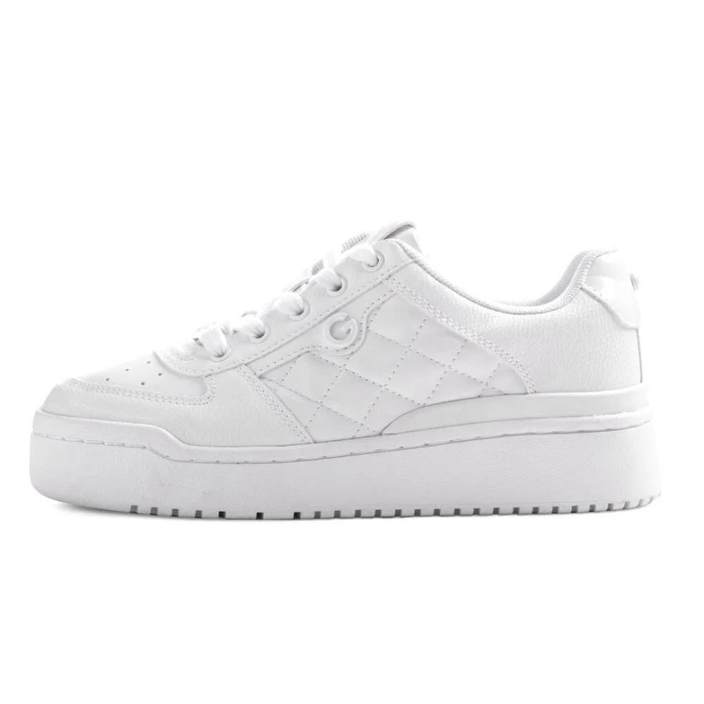 Womens size 6 white sneakers GBG LA Moral 2 lace up Guess sneakers​